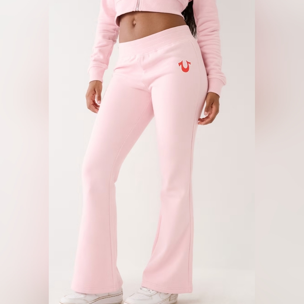 True Religion‎ Y2K T flare Bubble gum Pink Cotton Sweatpants size 2XL